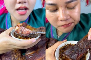 Mukbang dẻ sườn lợn, nữ TikToker gây ám ảnh cho 8,2 triệu người