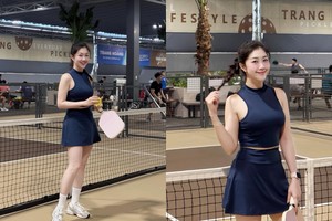 Nữ tiếp viên trưởng của Vietnam Airlines gia nhập pickleball sau lấy chồng