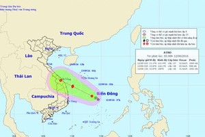 Áp thấp nhiệt đới trên Biển Đông có thể mạnh lên thành bão