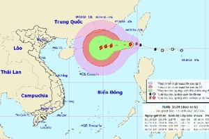 Bão số 6 có thể gây nguy hiểm từ Quảng Ninh đến Khánh Hòa