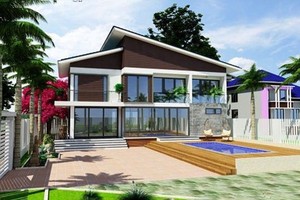 10 mẫu nhà 2 tầng mái lệch đẹp hiện đại