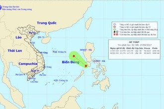 Thời tiết hôm nay 17/4: Xuất hiện áp thấp nhiệt đới trên biển Đông