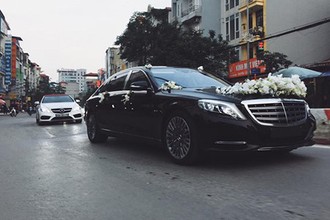 Maybach S600 giá 14 tỷ rước dâu "sang chảnh" tại Hà thành