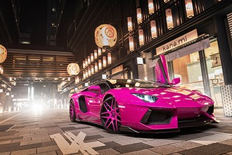 Siêu xe Lamborghini Aventador màu hồng "hàng độc" ở Tokyo