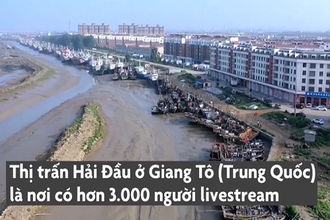 Video: Thị trấn có 3.000 người livestream ăn uống