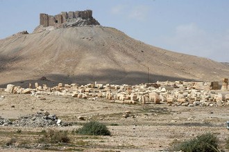 Những hình ảnh đầu tiên về thành cổ Palmyra sau giải phóng