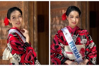 Thanh Thủy diện kimono khoe vẻ đẹp ngọt ngào ở Miss International 2024 