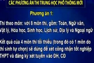 Công bố 3 phương án tổ chức kỳ thi THPT quốc gia