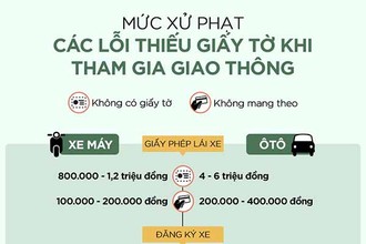 Mức xử phạt khi tham gia giao thông thiếu giấy tờ