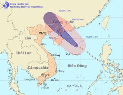 Bão số 3 cách quần đảo Hoàng Sa khoảng 250km