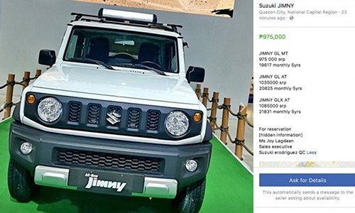 Xe giá rẻ Suzuki Jimny từ 435 triệu đồng tại Đông Nam Á