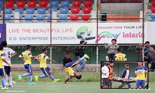 Cầu thủ bỏ mạng sau màn nhảy santo ăn mừng bàn thắng