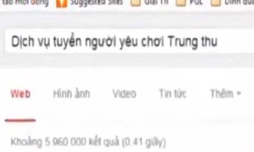 Rộ dịch vụ thuê người yêu đi chơi Trung thu