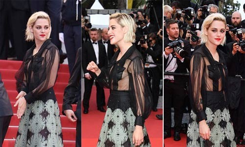 Kristen Stewart không mặc nội y trên thảm đỏ Cannes