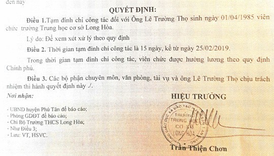 Thầy giáo bị tố đánh vẹo cột sống học sinh lên tiếng