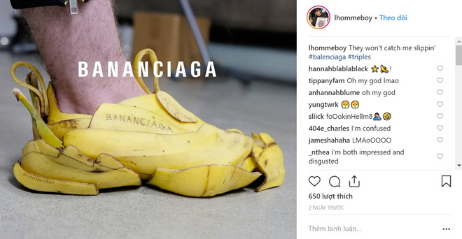 Giày Balenciaga bằng vỏ chuối và loạt đồ chế hàng hiệu “bá đạo“