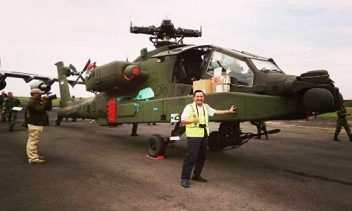 Cận cảnh trực thăng tấn công AH-64 Apache đầu tiên của Indonesia