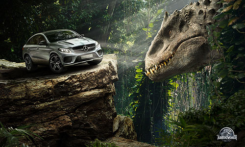 Hàng loạt xế Mercedes tham gia diễn xuất trong World Jurassic