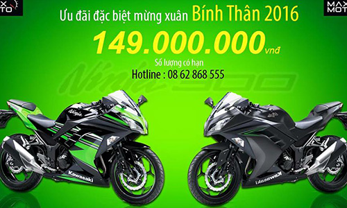 Kawasaki Ninja 300 ABS 2016 giảm giá “sốc” tại VN