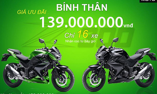 Kawasaki Việt Nam lại “chơi chiêu” giảm giá sốc Z300