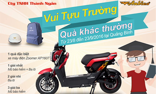 Vui tựu trường – Quà khác thường khi mua xe điện Anbico