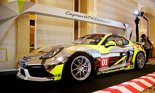 Siêu xe đua Porsche Cayman GT4 Clubsport tại Sài Gòn 