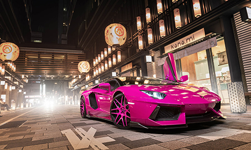 Siêu xe Lamborghini Aventador màu hồng "hàng độc" ở Tokyo