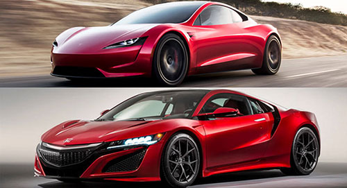 Siêu xe ôtô điện Tesla Roadster copy thiết kế của Honda?