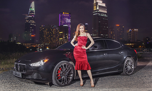 Xe sang Maserati Ghibli S Q4 trị giá 7 tỷ đọ dáng Hà Hồ