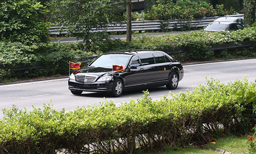 Siêu xe sang Mercedes S600 chở ông Kim Jong Un tại Singapore