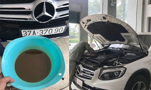 Xe Mercedes-Benz GLC bị nước “chui” vào vi sai trước 