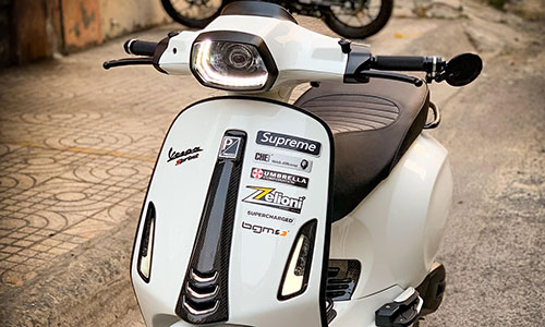 Vespa Sprint độ 185 cc và gói phụ kiện gần 200 triệu