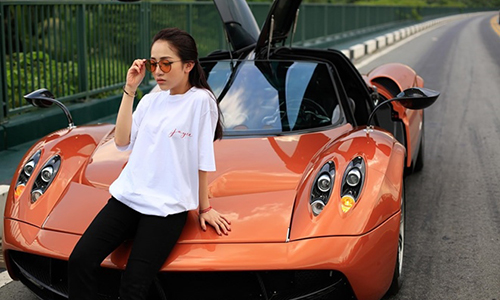 Con gái Minh Nhựa lại mượn Pagani Huayra 80 tỷ quảng cáo