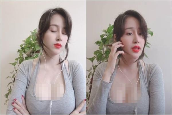 Thử làm ca sĩ, Bà Tưng để lộ vòng 1 khiến netizen “ná thở”