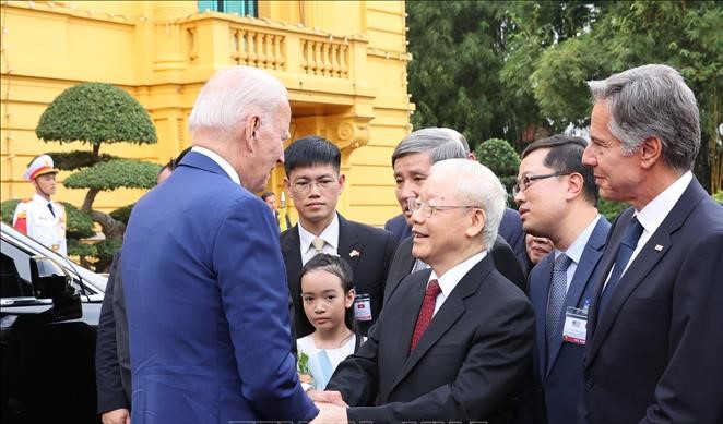 Toàn cảnh lễ đón chính thức Tổng thống Mỹ Joe Biden tại Hà Nội