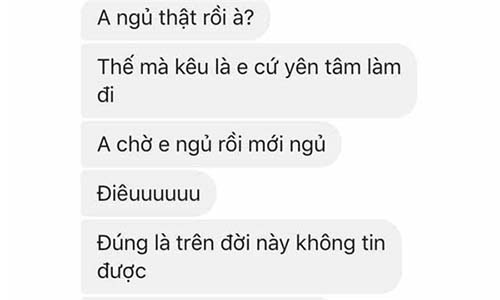 "Bó tay" loạt tin nhắn từ người yêu khi ngủ quên 