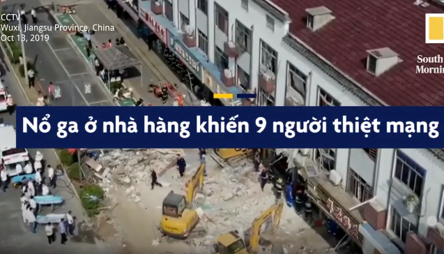 Video: Nổ khí gas ở nhà hàng khiến 9 người thiệt mạng