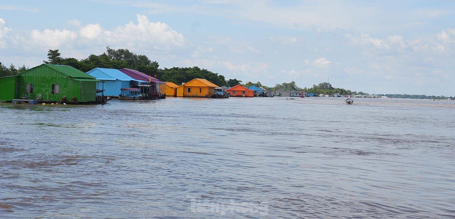 Làng bè đa sắc màu độc đáo trên sông Châu Đốc