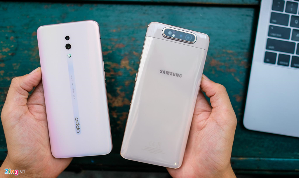 So sánh Galaxy A80 và Oppo Reno: Siêu phẩm tầm giá 15 triệu