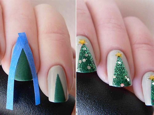 Mẫu nail rực rỡ cho đêm Noel