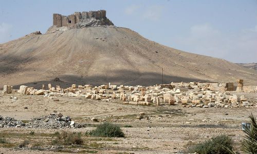 Những hình ảnh đầu tiên về thành cổ Palmyra sau giải phóng