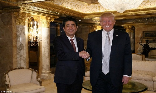 Ảnh: Tổng thống đắc cử Donald Trump gặp Thủ tướng Nhật Abe