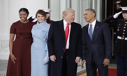 Gia đình Obama tiếp Tổng thống đắc cử Donald Trump tại Nhà Trắng