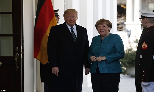 Ảnh: Tổng thống Trump tiếp Thủ tướng Đức Merkel tại Nhà Trắng