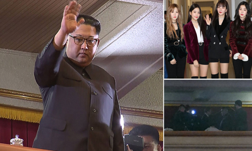 Hình ảnh hiếm hoi lãnh đạo Kim Jong-un xem sao Hàn biểu diễn