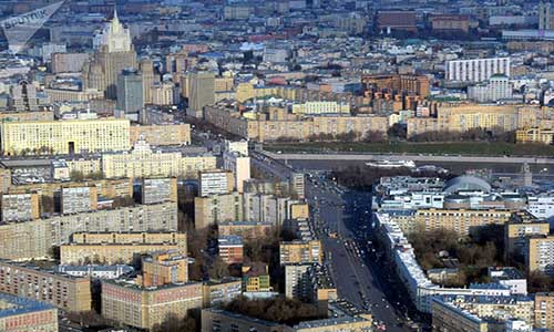 Kinh ngạc thủ đô Moscow nhìn từ trên cao