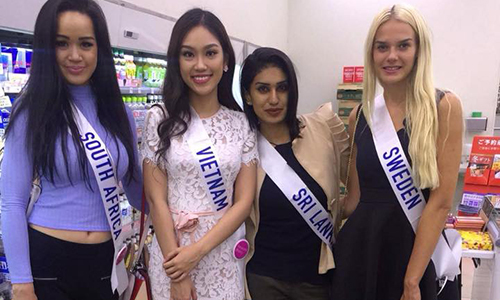 Hình ảnh đầu tiên của Á khôi Phương Linh tại Miss International