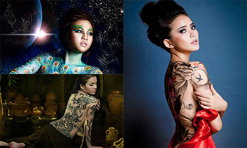 Mỹ nhân Việt nào từng làm người mẫu body painting?