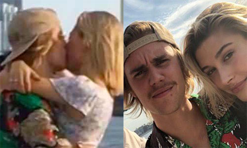 Chia tay Selena Gomez, Justin Bieber hôn đắm đuối tình cũ Hailey Baldwin