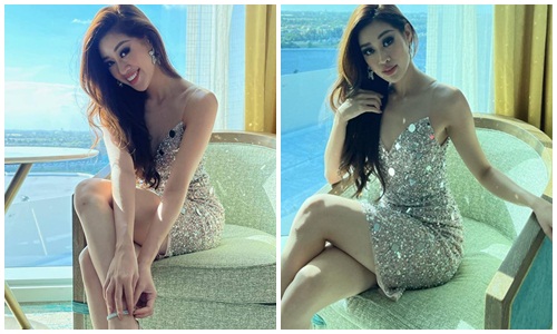 Khánh Vân khoe vẻ ngọt ngào gợi cảm ở Miss Universe 2020